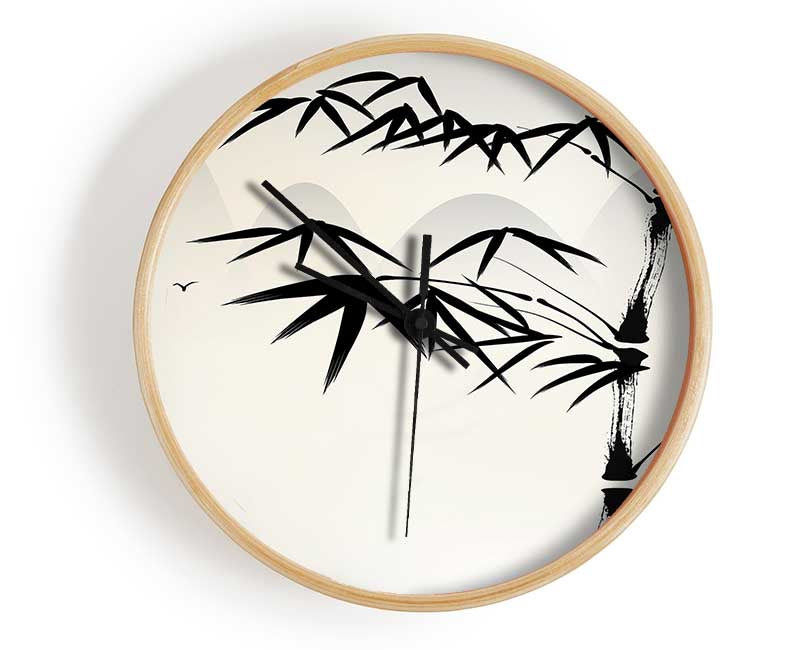 Chinese Bamboo 1 Clock - Wallart-Direct UK