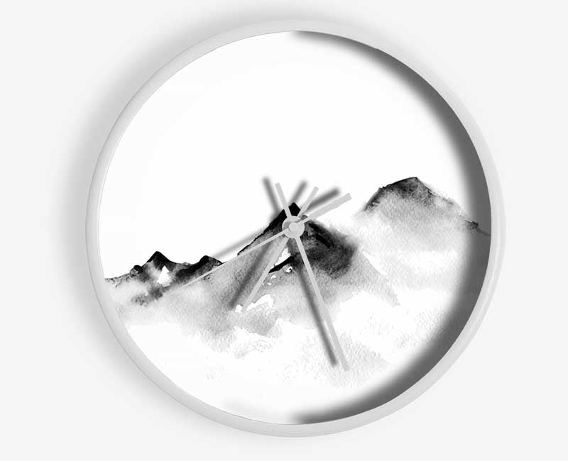 Chinese Mountain Tops 4 Clock - Wallart-Direct UK