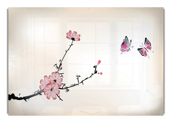 Chinese Cherry Blossom Butterflies