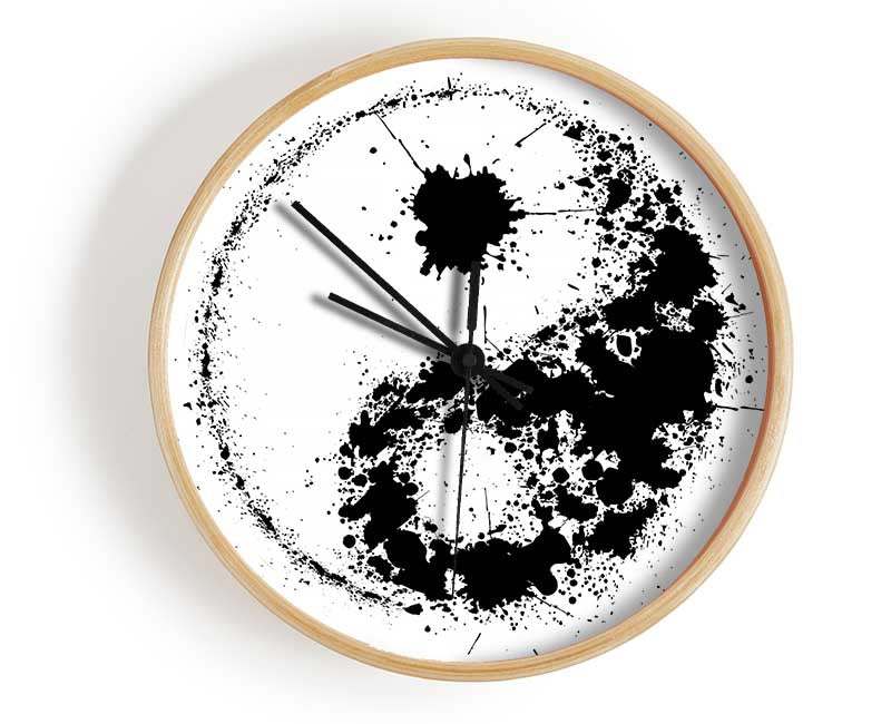 Yin Yang Splash Clock - Wallart-Direct UK