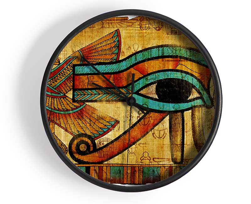 Egyptian The Eye Of Horus Clock - Wallart-Direct UK