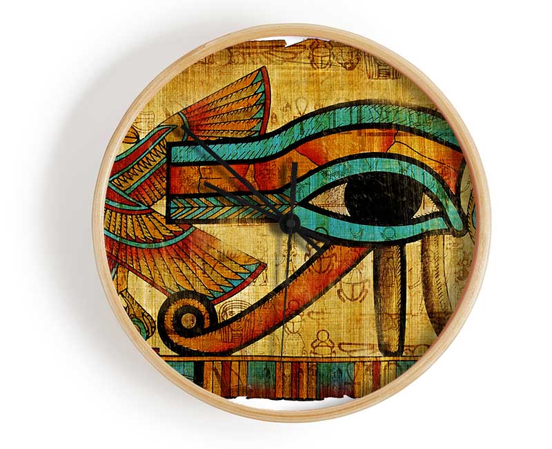 Egyptian The Eye Of Horus Clock - Wallart-Direct UK