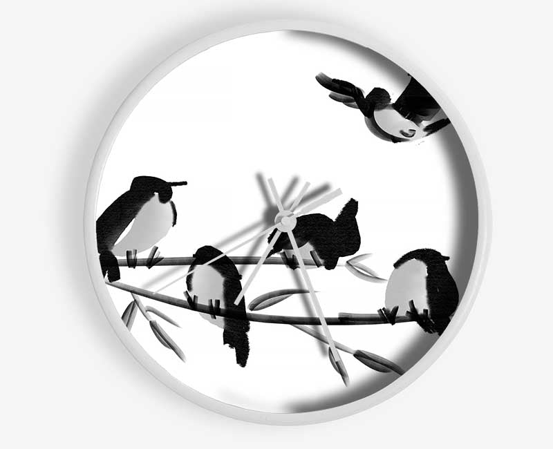 Chinese Birds Clock - Wallart-Direct UK