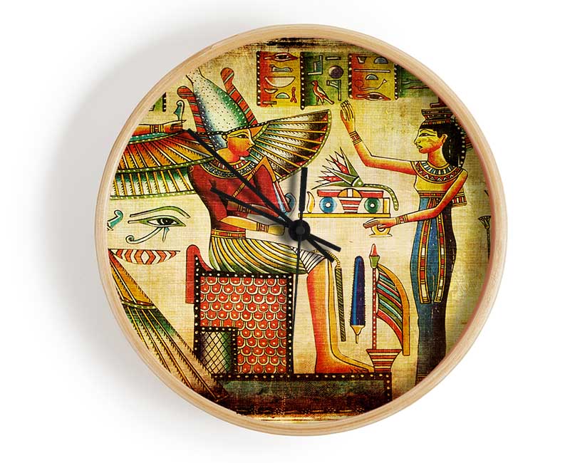 Egyptian King And Queen 2 Clock - Wallart-Direct UK