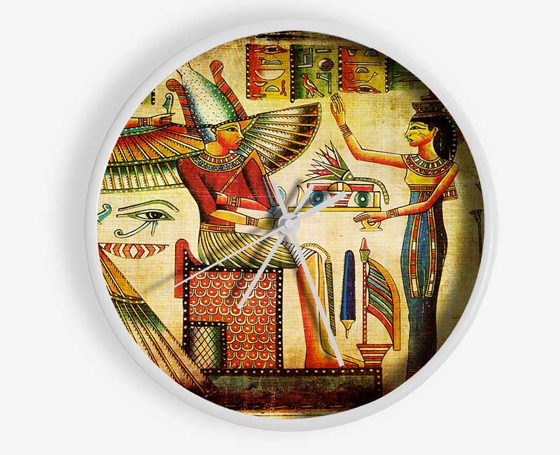 Egyptian King And Queen 2 Clock - Wallart-Direct UK