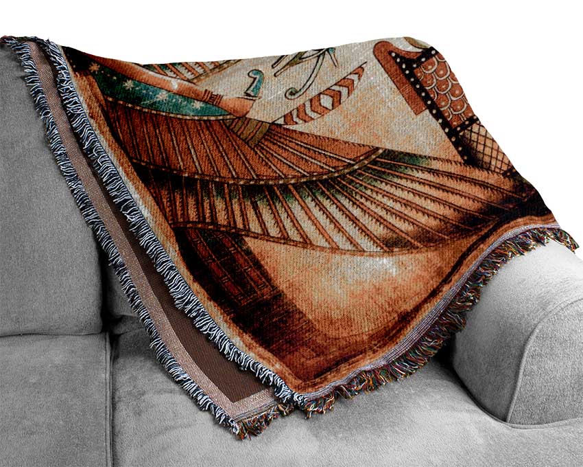 Egyptian King And Queen 2 Woven Blanket