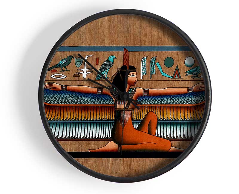 Egyptian Wings 1 Clock - Wallart-Direct UK