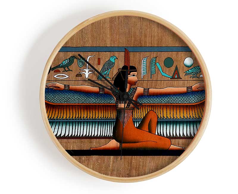 Egyptian Wings 1 Clock - Wallart-Direct UK