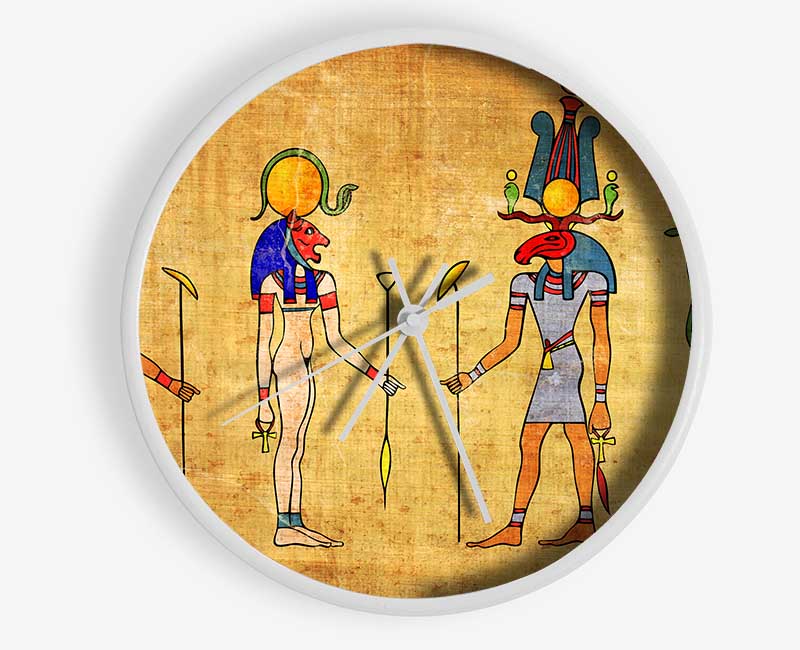 Egyptian Gods 4 Clock - Wallart-Direct UK