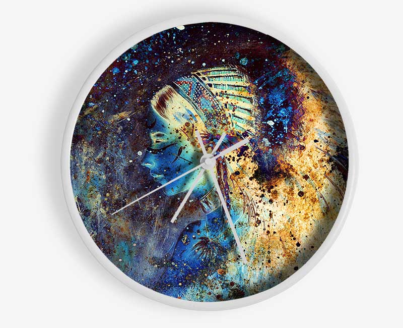 Red Indian Star Night Clock - Wallart-Direct UK