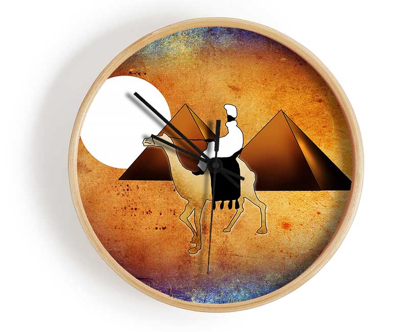 Egyptian Pyramids 5 Clock - Wallart-Direct UK