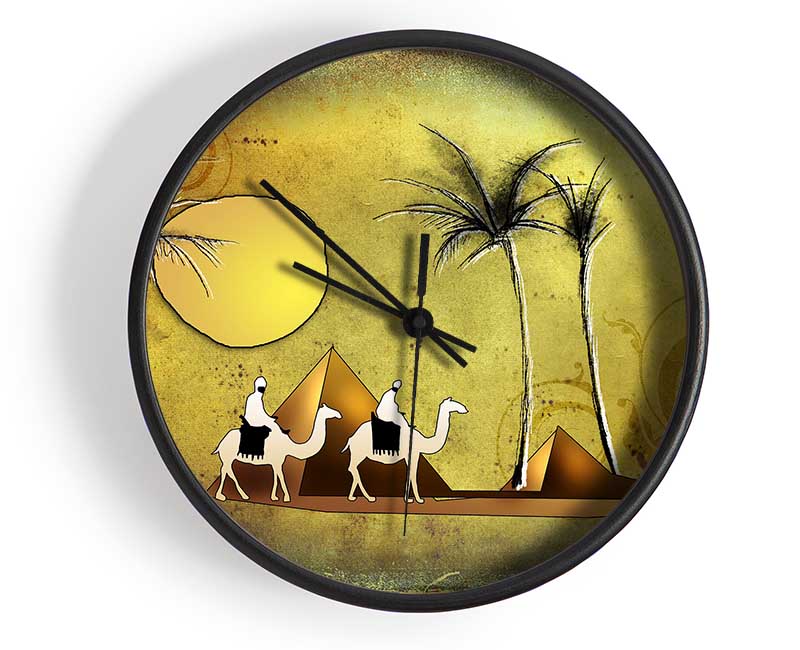 Egyptian Pyramids 4 Clock - Wallart-Direct UK