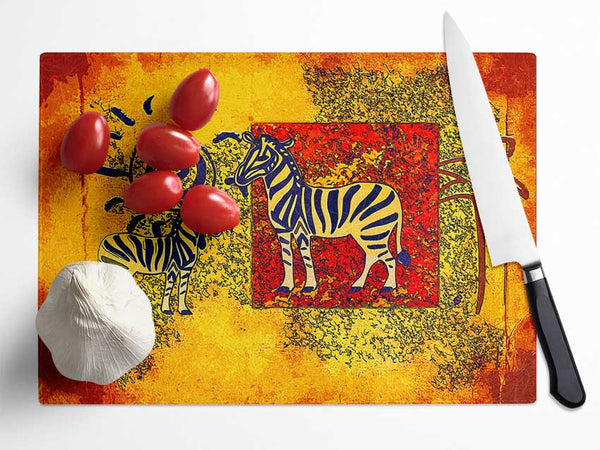 African Tribal Art 11 Glass Chopping Board