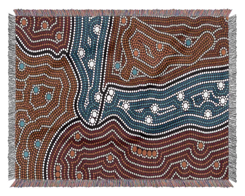 Aboriginal Pattern 4 Woven Blanket