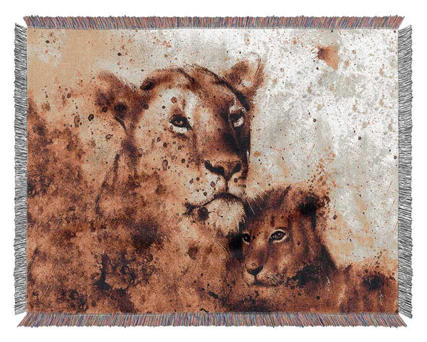 Indian Lioness Woven Blanket