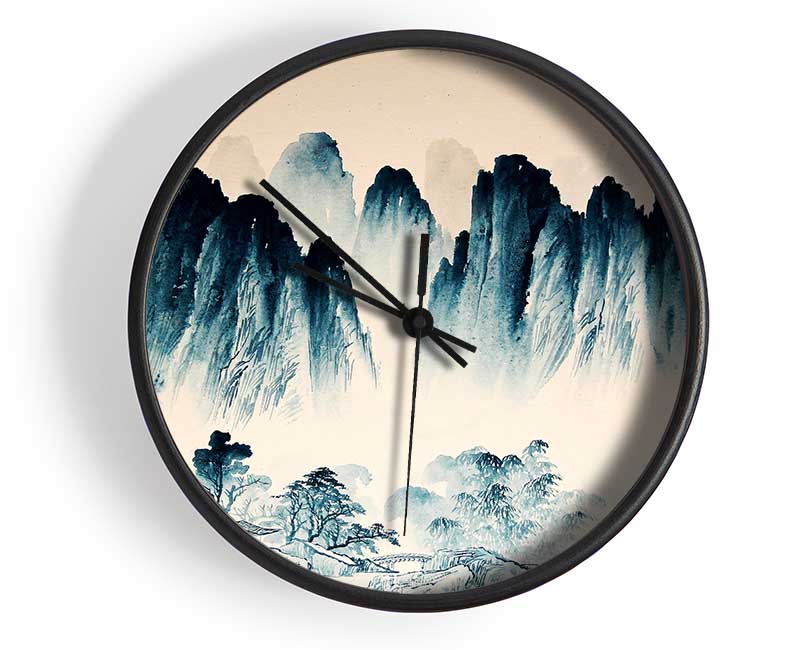 Beautiful Japanese Hills Clock - Wallart-Direct UK