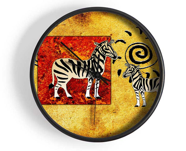 African Tribal Art 22 Clock - Wallart-Direct UK