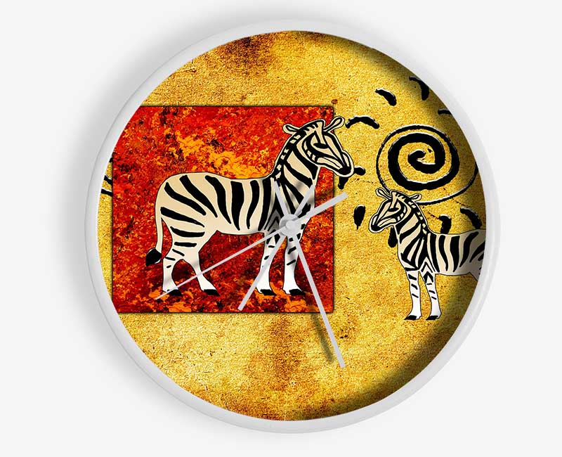 African Tribal Art 22 Clock - Wallart-Direct UK