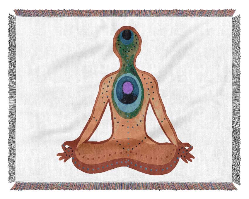 Chakra Meditation Colours 5 Woven Blanket