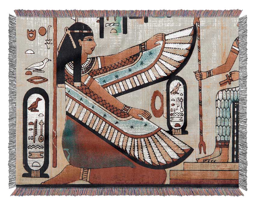 Egyptian Wings Woven Blanket