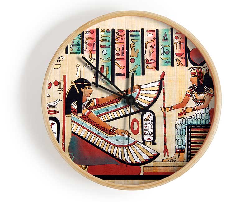 Egyptian Offering To The Queen Clock - Wallart-Direct UK