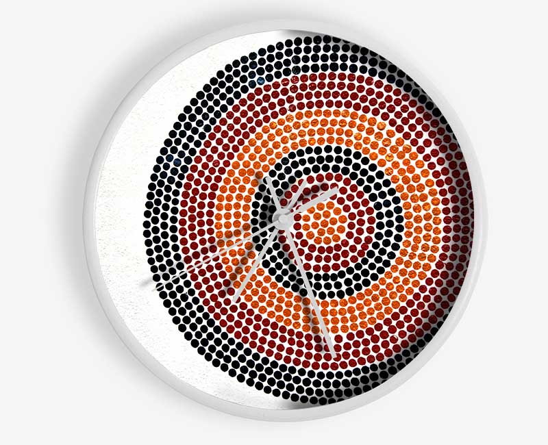 Aboriginal Pattern 7 Clock - Wallart-Direct UK