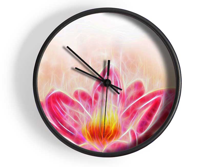 The Energy Of A Lotus Flower Clock - Wallart-Direct UK