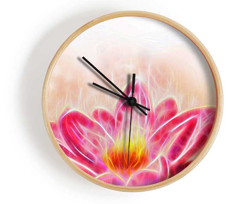 The Energy Of A Lotus Flower Clock - Wallart-Direct UK