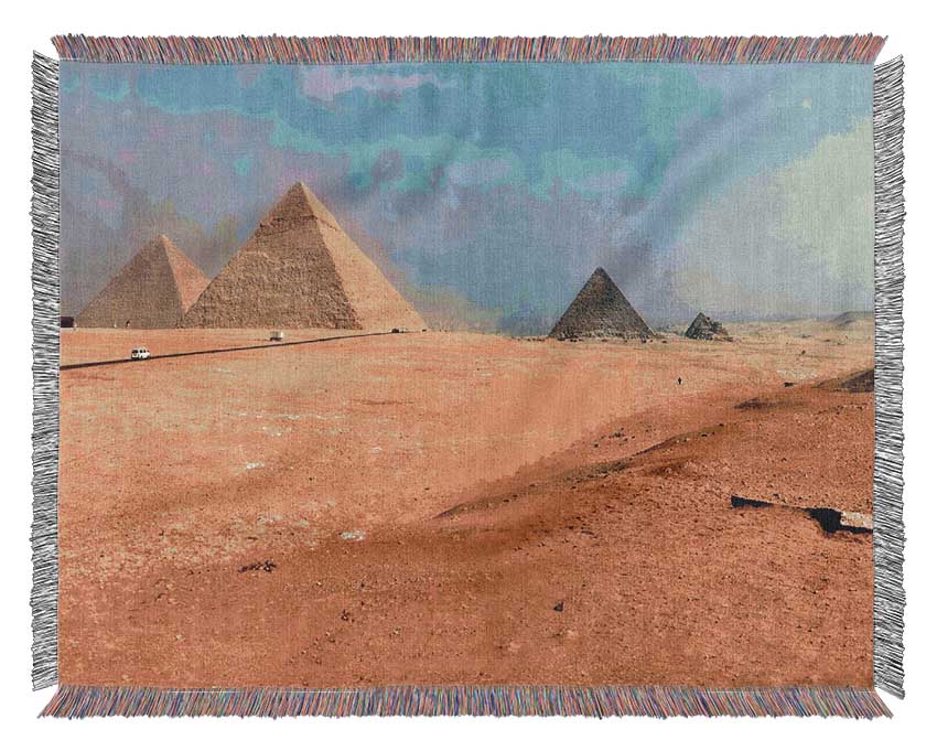 Egyptian Pyramids 1 Woven Blanket