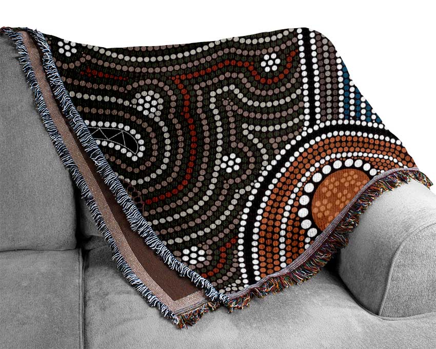 Aboriginal Pattern 8 Woven Blanket