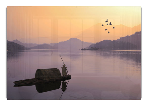 Chinese Fisherman At Dusk