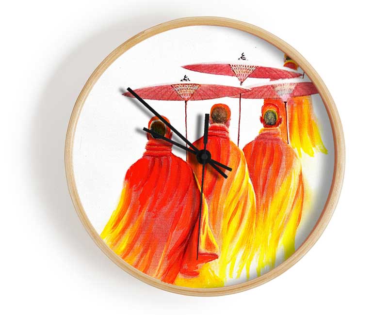 Buddhist monks Clock - Wallart-Direct UK