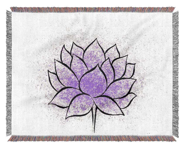 Pink Lotus Flower 2 Woven Blanket