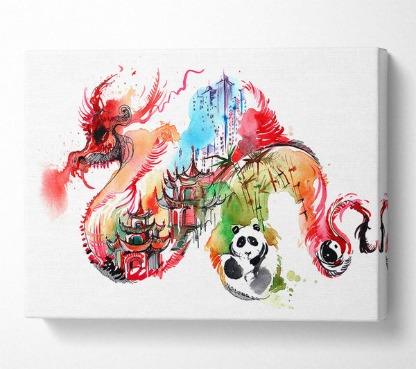 Picture of The Life In A Chinese Dragon Canvas Print Wall Art