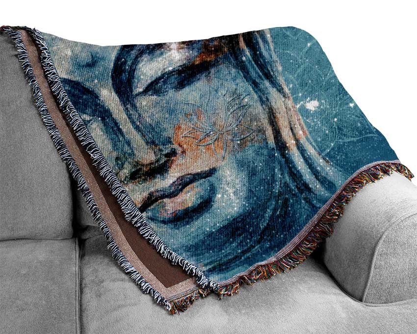 Buddha 15 Woven Blanket