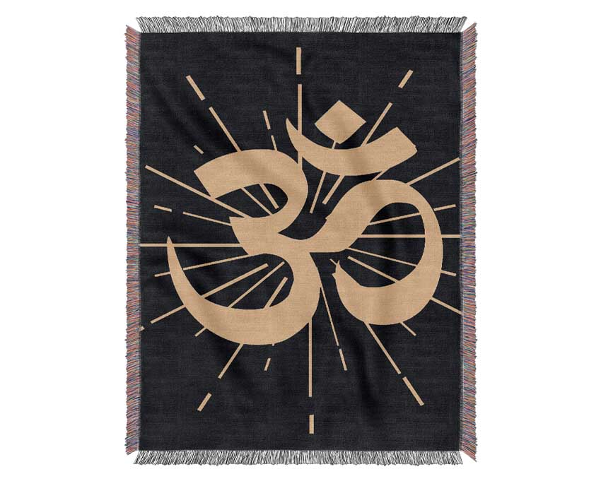 OM Meditation Sign Woven Blanket