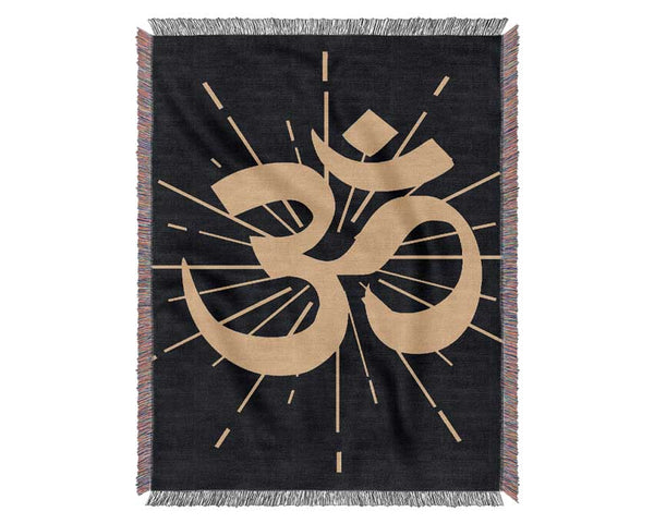 OM Meditation Sign Woven Blanket