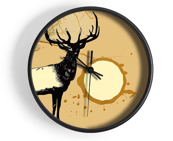 Stag In The Golden SunA Clock - Wallart-Direct UK