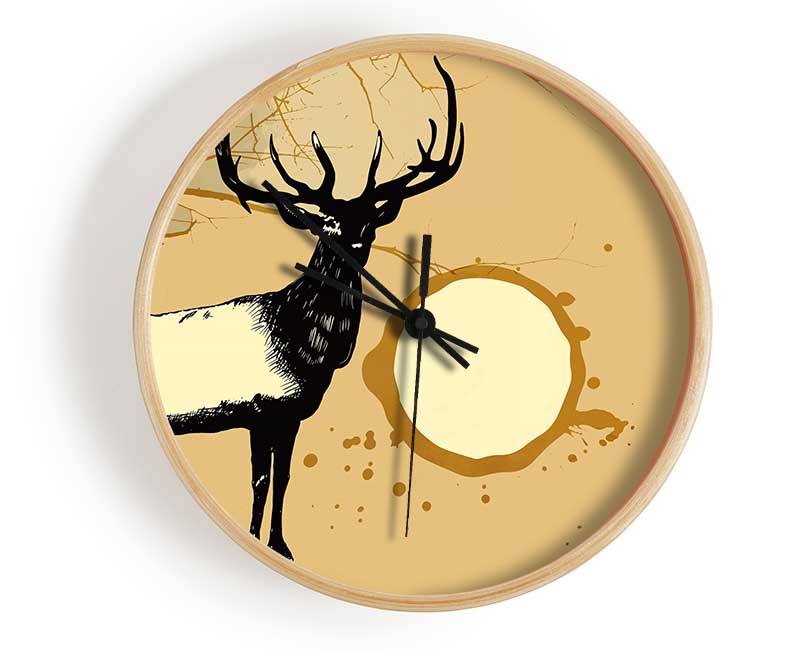 Stag In The Golden SunA Clock - Wallart-Direct UK