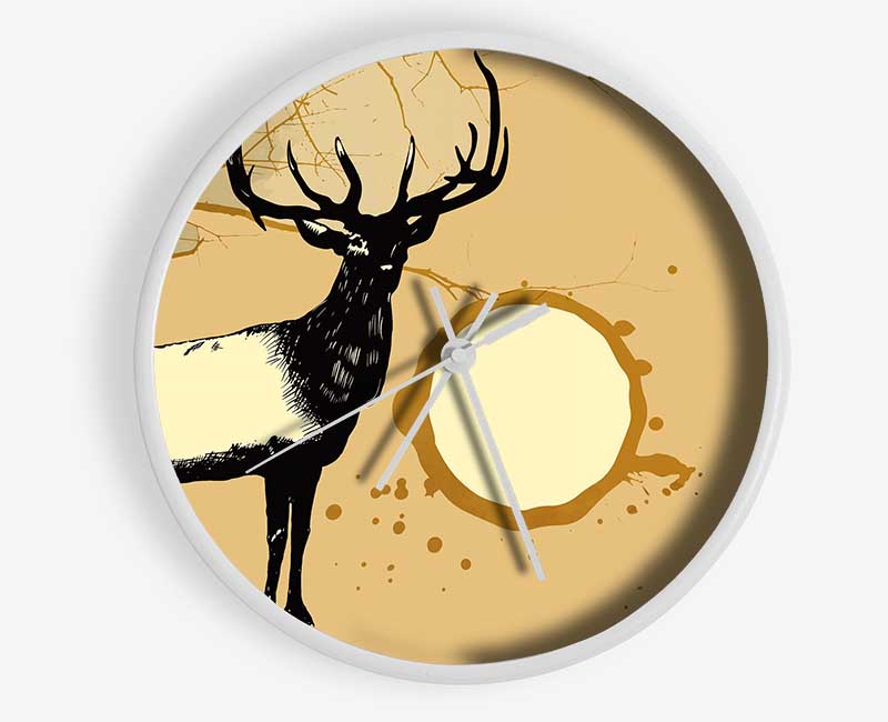 Stag In The Golden SunA Clock - Wallart-Direct UK