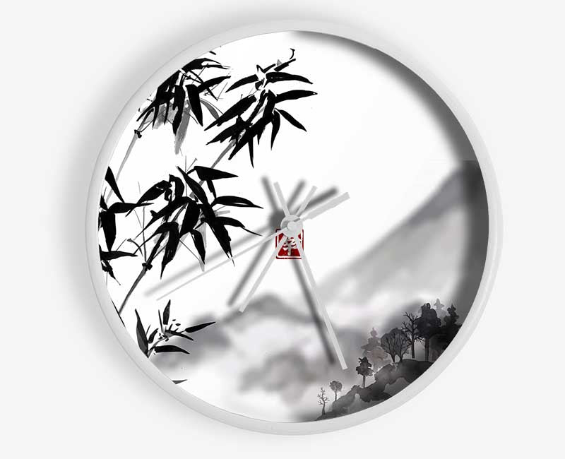 East Asia Bamboo Clock - Wallart-Direct UK