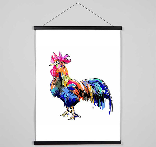 Rainbow RoosterA Hanging Poster - Wallart-Direct UK