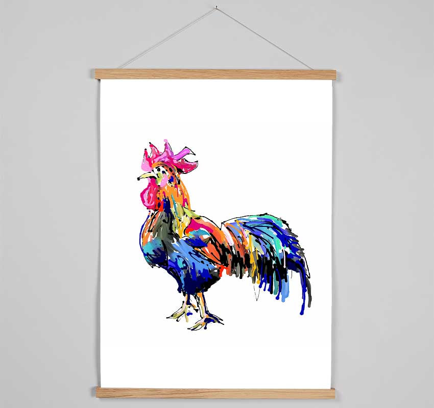 Rainbow RoosterA Hanging Poster - Wallart-Direct UK