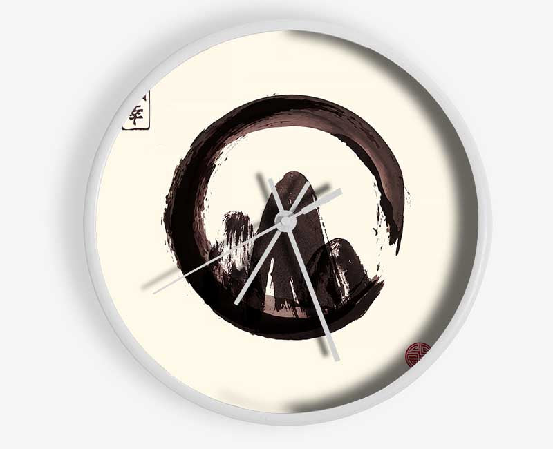 East Asian Mountain 2 Clock - Wallart-Direct UK