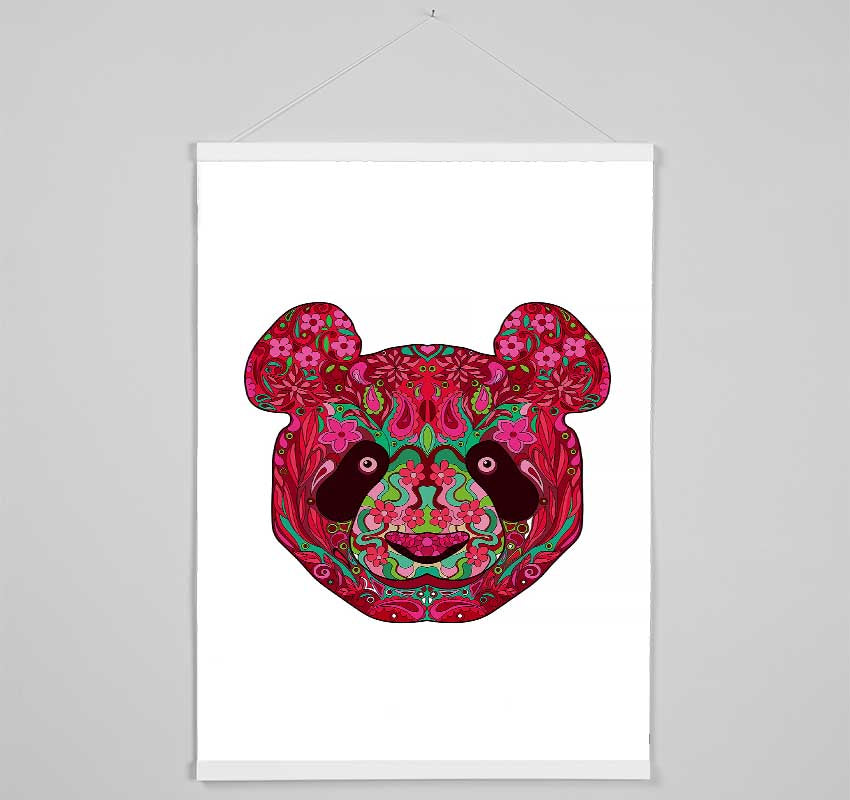 Flower Panda Hanging Poster - Wallart-Direct UK