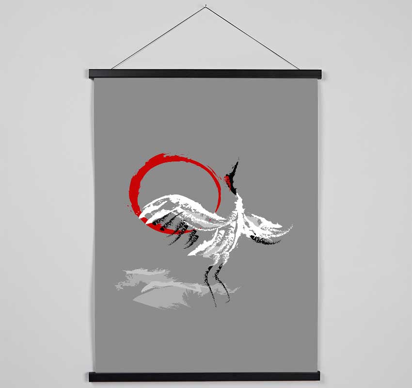 Japanese Crane 4 Hanging Poster - Wallart-Direct UK