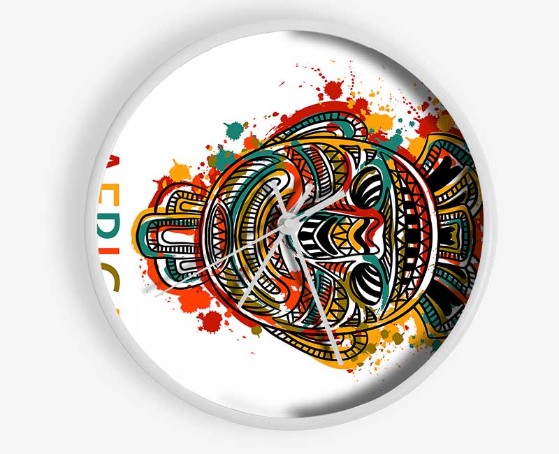 African Mask Clock - Wallart-Direct UK