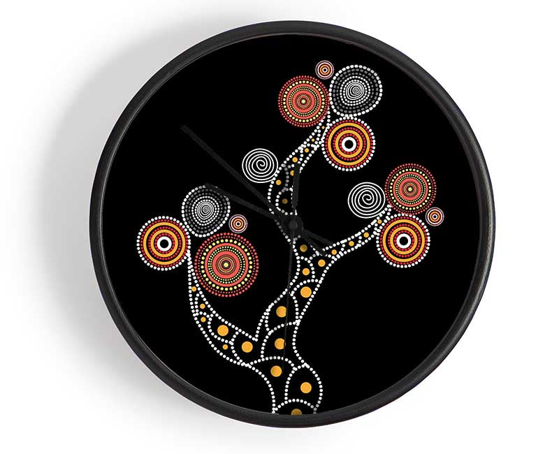 Aboriginal Tree 1 Clock - Wallart-Direct UK