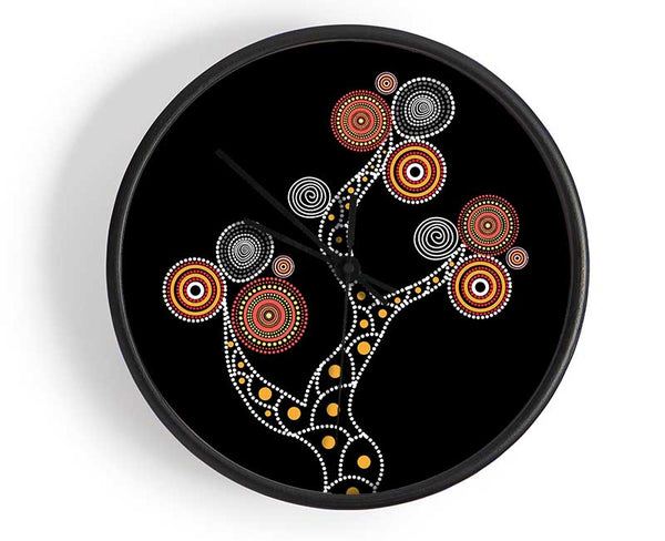 Aboriginal Tree 1 Clock - Wallart-Direct UK