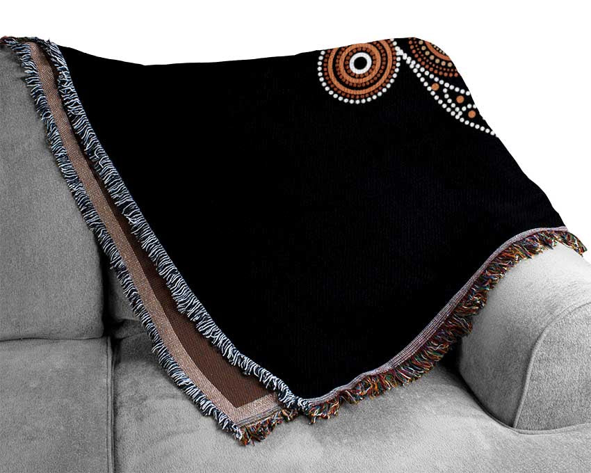 Aboriginal Tree 1 Woven Blanket